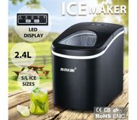2.4L Portable Ice Maker Easy Sizes S/L with LED Display