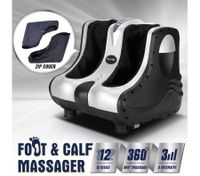 3D Shiatsu Foot Ankle Calf Massager Silver - 4 Motors