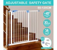 Pet Safety Gates Dog Safe Fence Puppy Baby Child Security Stair Barrier Door 30CM Extension Adjustable 100CM Height