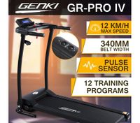 Genki Treadmill Folding Fitness Exercise Machine Gym Equipment w/340mm Belt