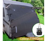 Caravan Front Window Cover Waterproof Towing Protection Universal w/Carry Bag - 220 x 192cm