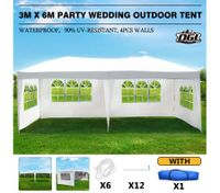 OGL 3M x 6M Party Wedding Outdoor Tent Canopy Gazebo Pavilion Events Canopies w/4 Removable Walls