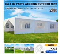 OGL 3M x 9M Party Wedding Outdoor Tent Canopy Gazebo Pavilion Events Canopies w/8 Removable Walls and 2 Doors