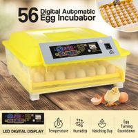 56 Egg Incubator Digital Fully Automatic Turning Hatching Chicken Duck Poultry Egg Turner Hatcher