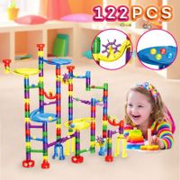 136PCS Marble Run Game Marble Race Track Light Marbles Kids Birthday Gift
