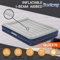 Bestway Inflatable Bed Queen Air Mattress 36cm with Built-in Pump and Pillow