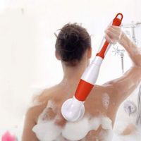 Electric Body Shower Brush/Bath Cleaning Brush/Long Handle Waterproof Skin Massager Scrubber Exfoliation Kit