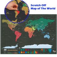 Scratch Off World Map Premium Wall Art Gift for family educational game