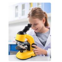 Kids Beginner Microscope 40X-1200X with Optical Glass Lenses & Slides Educational Toys