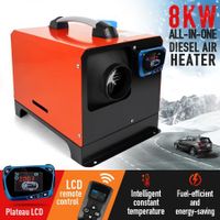 Diesel Air Heater All-in-One 12V 8KW Parking Car Truck Caravan LCD Remote Black and Orange