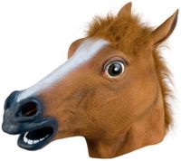 Latex Horse Head Mask (Brown Horse Mask)