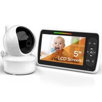 Baby Monitor with Remote Pan Tilt Zoom Infrared Night Vision,Temperature Display,Lullaby,Two Way Audio,960ft Range