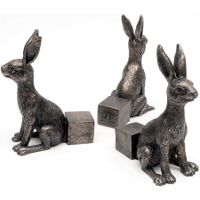 Hare Figures Plant Pot Feet, Planter Support, Handmade Decorative Ornaments 3pcs