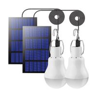 Solar Rechargeable Emergency Light Bulbs Indoor Outdoor Solar Powered Shed Lights LED Camp Lamps for Camping Hiking Garden
