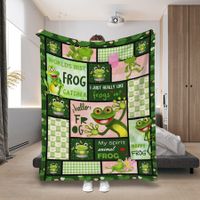 Frog Stuff for Girls, Frog Fleece Blanket Christmas Birthday, Flannel Blanket Soft Cozy, Gifts for Frog Lovers (130X150CM)
