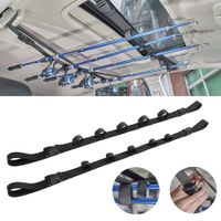 Car Fishing Rod Rack Adjustable Fishing Rod Holder With Belt Strap,Fishing Pole Rack for Car, SUV and Van