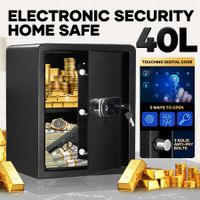 Digital Safe Security Box Electronic 40L Key Lock Money Jewellery Cash Deposit Fingerprint Steel Password Home Office