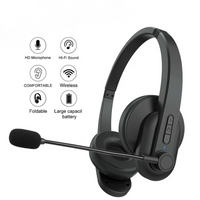 Wireless Bluetooth Offic Headset Noise Cancelling Mic Headphone For PC Laptop Phone