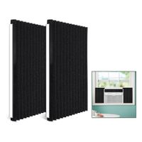 Window Air Conditioner Insulation Foam Panels, AC Side Panels Kit, 43 x 23 cm, Pack of 2, Black