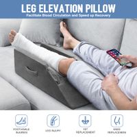 Leg Elevation Pillow Bed Wedge Foam Contour Ergonomic Support Cushion Rest Raiser with Cover Handles