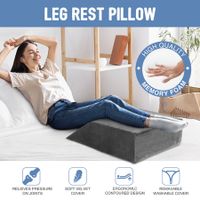 Bed Wedge Pillow Memory Foam Leg Backrest Contour Ergonomic Support Elevation Cushion Raiser with Cover
