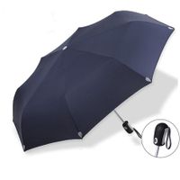 Windproof Travel Umbrella, Automatic Umbrellas for Rain, Compact Umbrella (Blue)