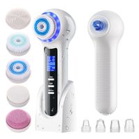 Rechargeable Facial Cleansing Brush Waterproof 3 in 1 Blackhead Remover Vacuum for Exfoliating,Massaging and Deep Pore Cleansing