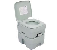 Portable Toilet - Camping Potty Restroom - 20L Square Light Gray