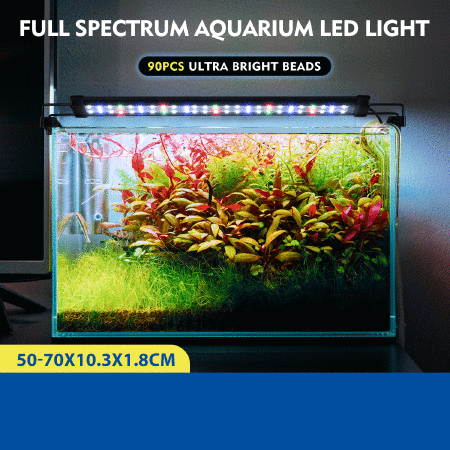 Colourful Aquarium LED Light Fish Tank Lighting Fixture for 50-70cm Fish Tank Aluminium Shell