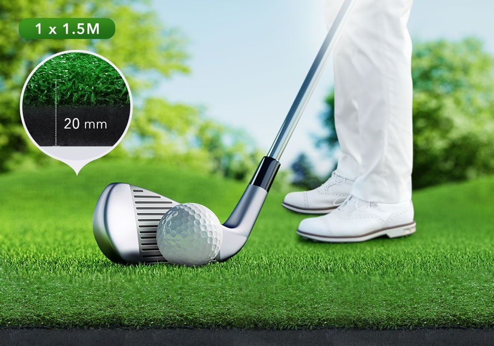 Golf Putter Mat Practice Hitting Training Putting Indoor Outdoor Chipping Driving Artificial Turf with Rubber Tee Golf Ball Green