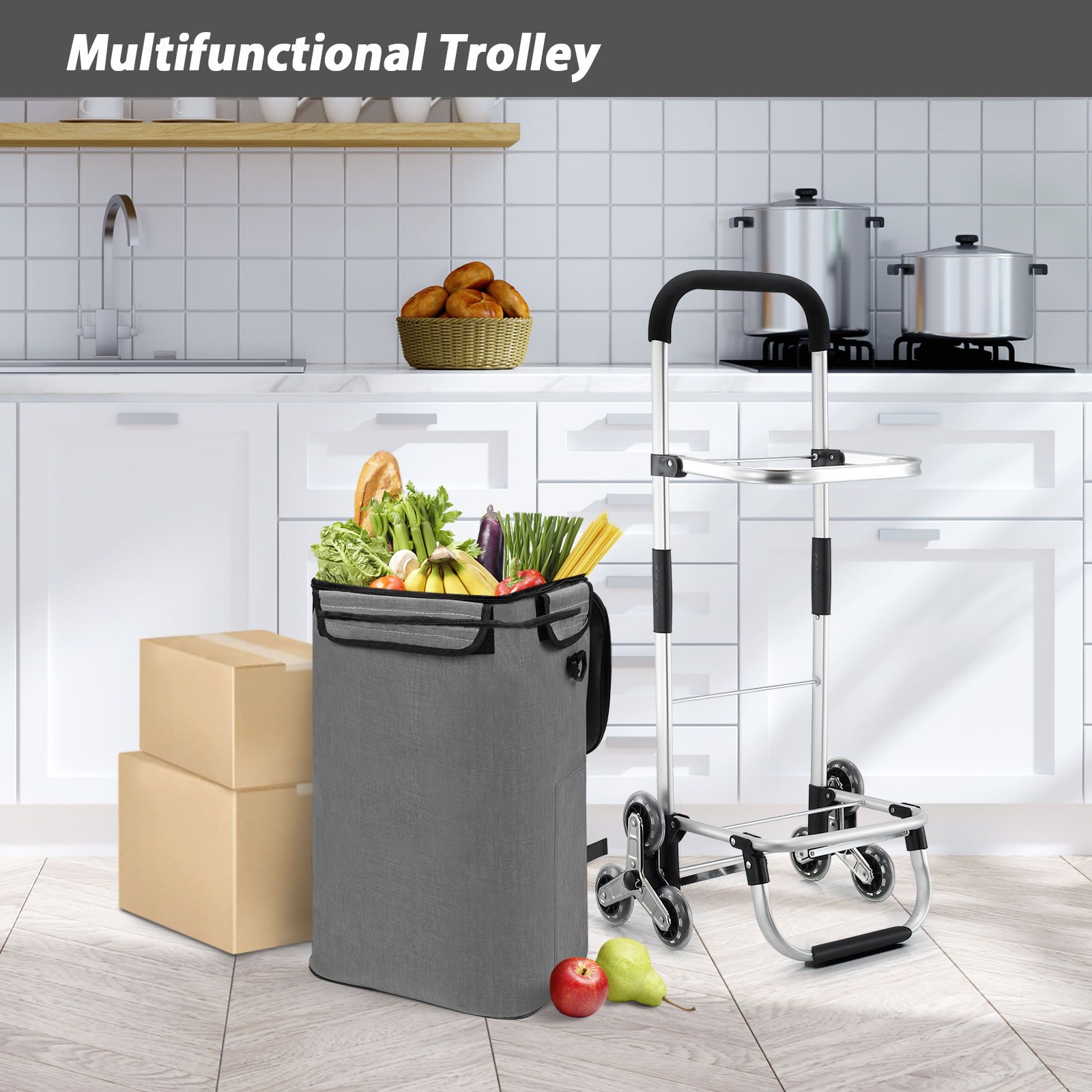 Shopping Trolley Cart Wheeled Bag Storage Trolly Foldable Grocery