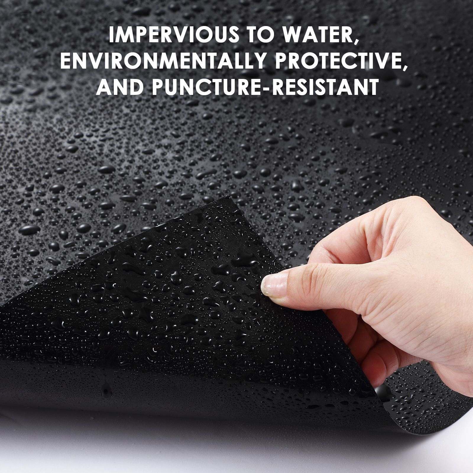 6x5m Pond Liner HDPE Fish Waterfall Water Garden Koi Pool Skin Pad Black Fountain Landscaping Reservoir Heavy Duty 0.2mm