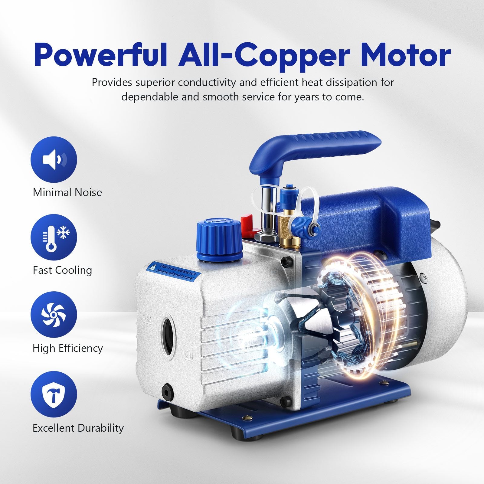 4CFM Vacuum Pump Set 1/3 HP 1 Stage Air Conditioning HVAC Refrigeration Auto AC Repair Tools Food Clothes Packaging R134A R410 Manifold Gauges