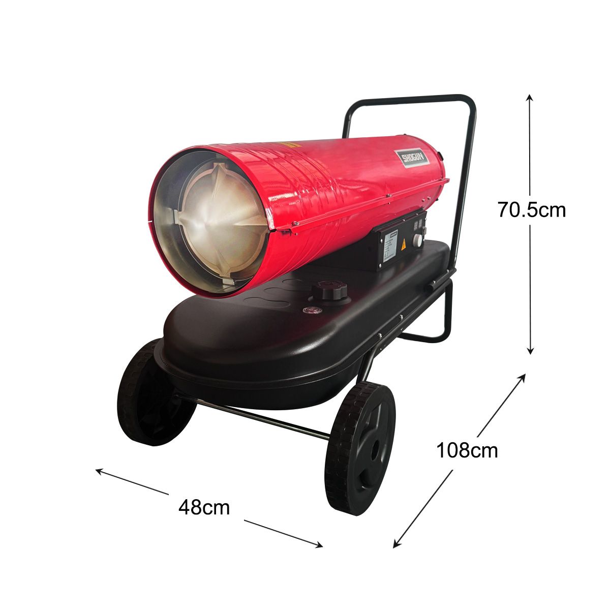 Industrial Fan Heater 68kW Diesel Kerosene Warm Space Forced Air Blower Workshop Warehouse Shed Garage Greenhouse Office Fast Heating Shop Portable