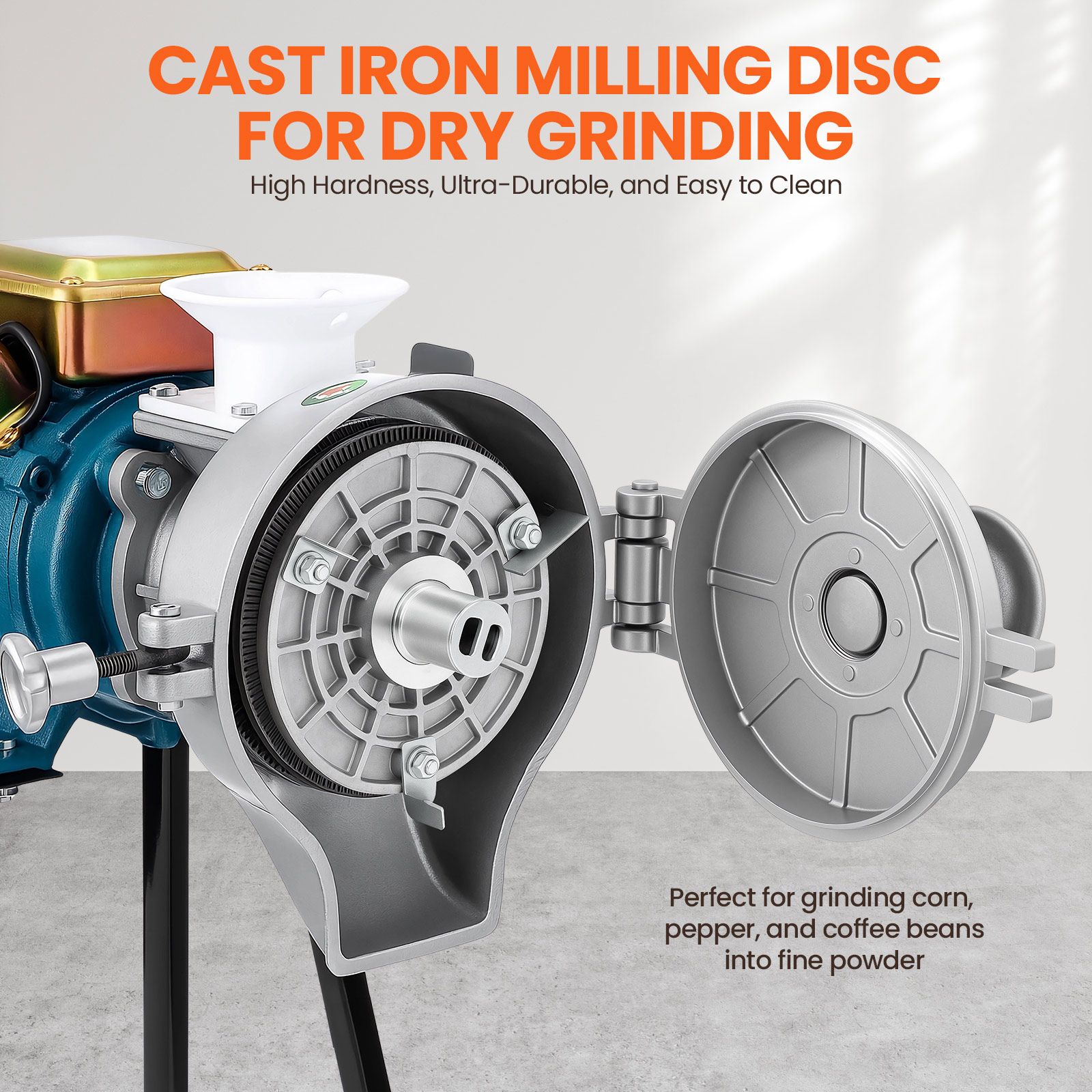 Electric Grain Mill Grinder Machine Dry Wet Corn Rice Wheat Feed Flour Spice Cereal Coffee Bean Powder Commercial Home Nut Tofu Sorghum Milling 3000W