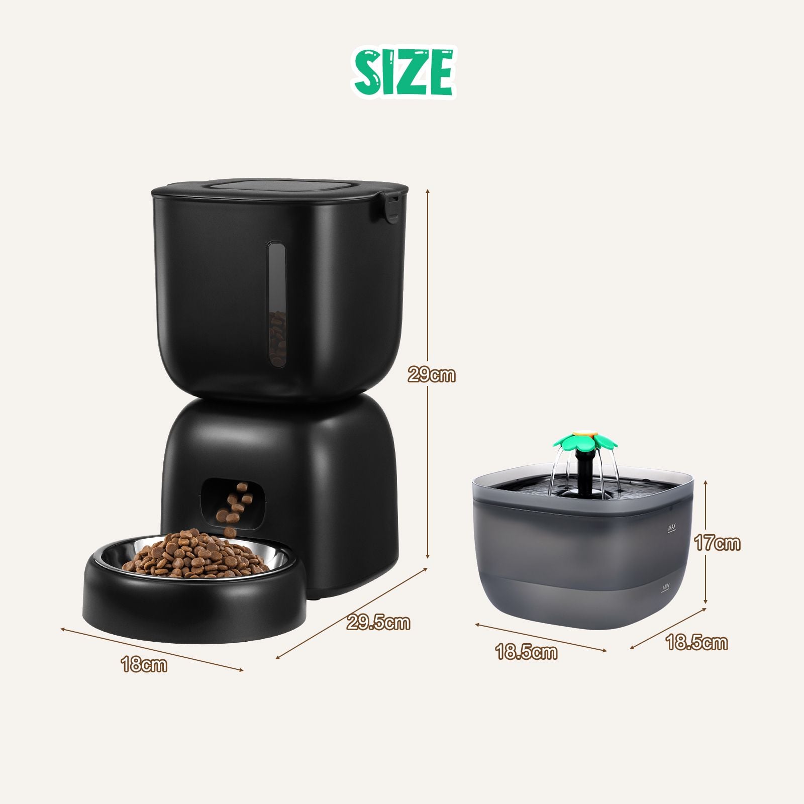 Auto Pet Cat Feeder 3L Food 2L Water Dispenser Dog Feeding Drinking Fountain Automatic Drinker Waterer Timed 10s Voice Recorder 4 Daily Meals Bowl
