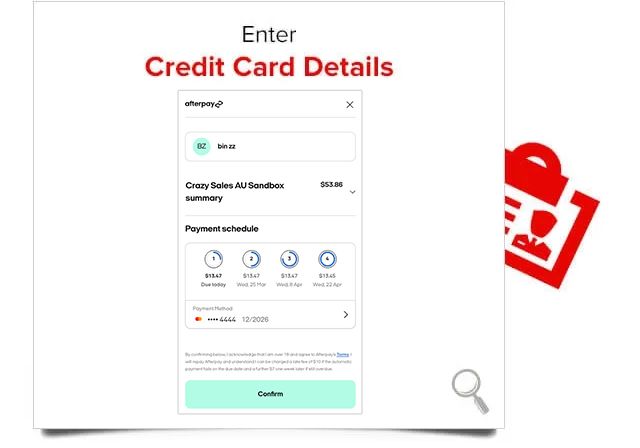 Afterpay step 6