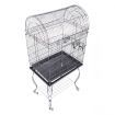 Large Stand-Alone Bird Cage on Wheels - Elegant Dome Top, Lacework Style Finish and Curve Legs Design