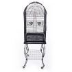 Large Stand-Alone Bird Cage on Wheels - Elegant Dome Top, Lacework Style Finish and Curve Legs Design