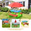 Kids Picnic Table Outdoor Multi-Colour Set with Umbrella