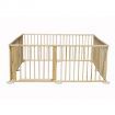 Kids Baby Toddler Deluxe Wooden Large 8 Panel Playpen Divider - Woodgrain