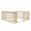 Kids Baby Toddler Deluxe Wooden Large 8 Panel Playpen Divider - Woodgrain