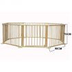 Kids Baby Toddler Deluxe Wooden Large 8 Panel Playpen Divider - Woodgrain