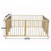 Kids Baby Toddler Deluxe Wooden Large 8 Panel Playpen Divider - Woodgrain