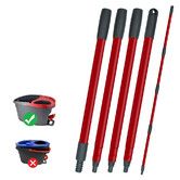 Mop Handle for Ocedar, Spin Mop Handle for O Cedar, 4 Section 30 inch to 58 inch Extendable Mop Handle Replacement for Ocedar, German Threaded Joint