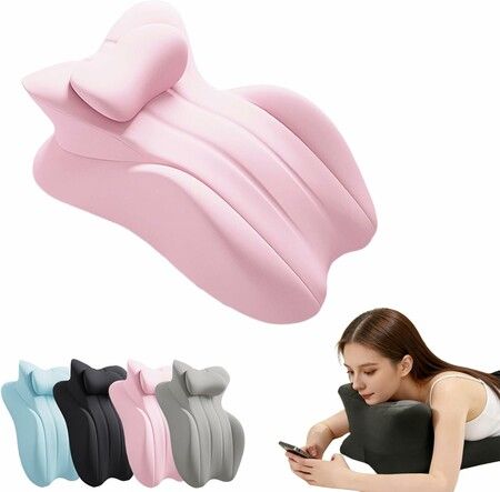 Sweet Spot Pillow,27 Degree Angle Perfect Position Couples Pillows,Ergonomic Butt Memory Foam Butt Cushion,Provides Waist and Neck Support (Pink)