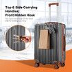 5 Piece Suitcases Luggage Set Carry On Checked Travel Case Cabin Hard Shell Trolley Travelling Bags Hand Baggage Lightweight TSA Lock Front Hook Covers