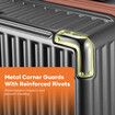 5 Piece Suitcases Luggage Set Carry On Checked Travel Case Cabin Hard Shell Trolley Travelling Bags Hand Baggage Lightweight TSA Lock Front Hook Covers