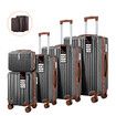5 Piece Suitcases Luggage Set Carry On Checked Travel Case Cabin Hard Shell Trolley Travelling Bags Hand Baggage Lightweight TSA Lock Front Hook Covers