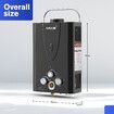 Maxkon Gas Hot Water Heater 9 in 1 10L Tankless Portable Camping Shower Pump System ULPG Instant Heating Outdoor RV Caravan Motorhome Trailer Black